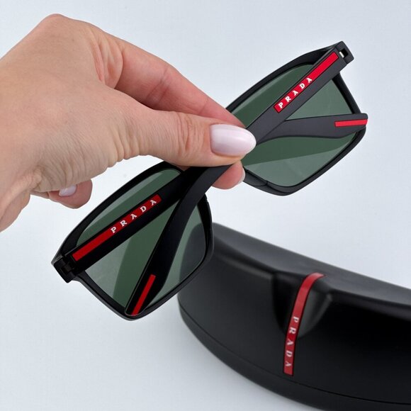 Prada Linea Rossa PS05YS DG006U BRAND NEW Sunglasses Black Rubber Unisex - Picture 3 of 10